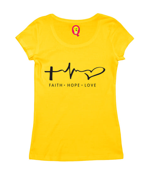 Faith. Hope. Love ECG Christianity Womens Tshirts