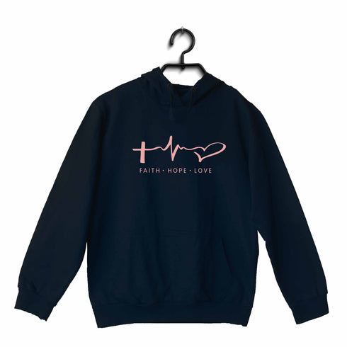 Faith. Hope. Love ECG Christianity Hooded SweatShirts