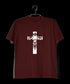 Cross with lion silhoutte Christianity Mens TShirts