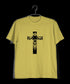 Cross with lion silhoutte Christianity Mens TShirts