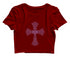 Fancy cross Christianity Womens Crop Tops