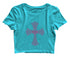 Fancy cross Christianity Womens Crop Tops