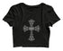 Fancy cross Christianity Womens Crop Tops