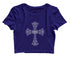 Fancy cross Christianity Womens Crop Tops
