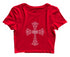 Fancy cross Christianity Womens Crop Tops