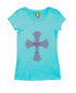 Fancy cross Christianity Womens Tshirts