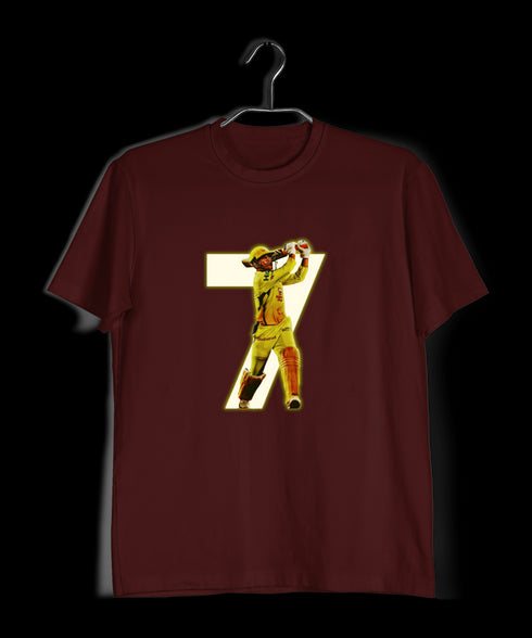 Quirkipedia Dhoni 7 Cricket IPL Mens TShirts