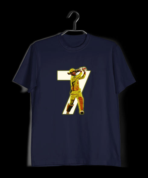 Quirkipedia Dhoni 7 Cricket IPL Mens TShirts