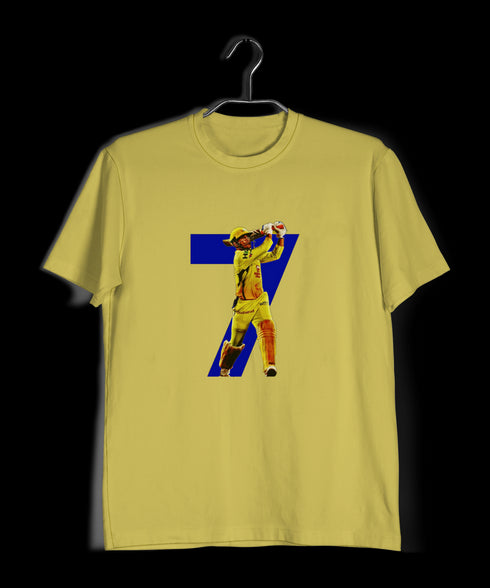 Quirkipedia Dhoni 7 Cricket IPL Mens TShirts