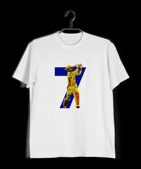 Quirkipedia Dhoni 7 Cricket IPL Mens TShirts