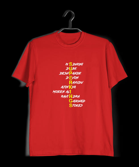 Quirkipedia Superkings word art Cricket IPL Mens TShirts