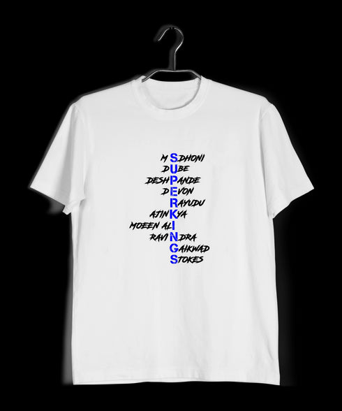 Quirkipedia Superkings word art Cricket IPL Mens TShirts