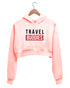 Quirkipedia Travel Buddies TRAVEL Wanderlust, Biker Womens Crop Hoodies