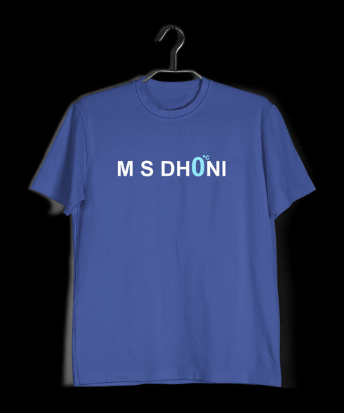 MS Dh0ni 0 degree Cricket Mens TShirts