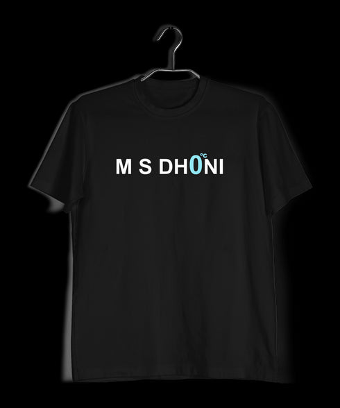 MS Dh0ni 0 degree Cricket Mens TShirts