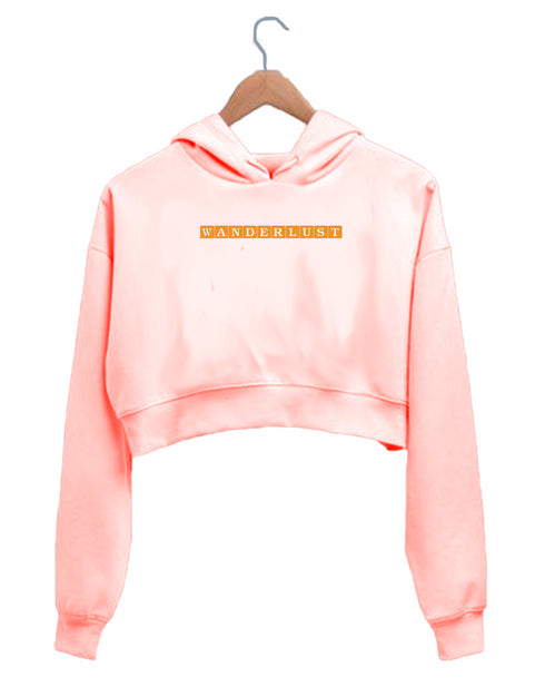 Quirkipedia Wanderlust T-Shirt TRAVEL Wanderlust Womens Crop Hoodies