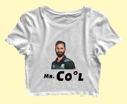Quirkipedia Mr. Cool - Kane Williamson Cricket Womens Crop Tops
