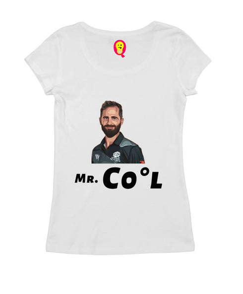 Quirkipedia Mr. Cool - Kane Williamson Cricket Womens Tshirts
