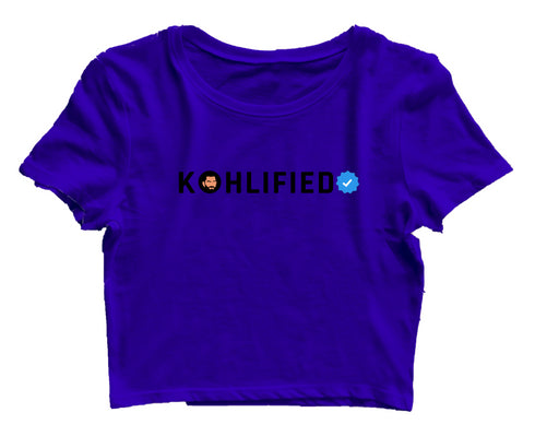 Quirkipedia Kohlified Verified Cricket Womens Crop Tops
