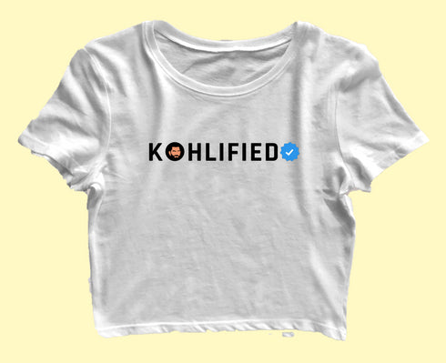 Quirkipedia Kohlified Verified Cricket Womens Crop Tops