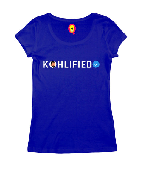 Quirkipedia Kohlified Verified Cricket Womens Tshirts