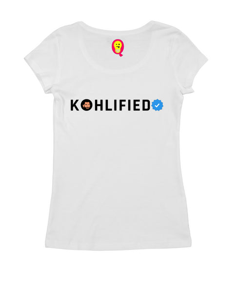 Quirkipedia Kohlified Verified Cricket Womens Tshirts