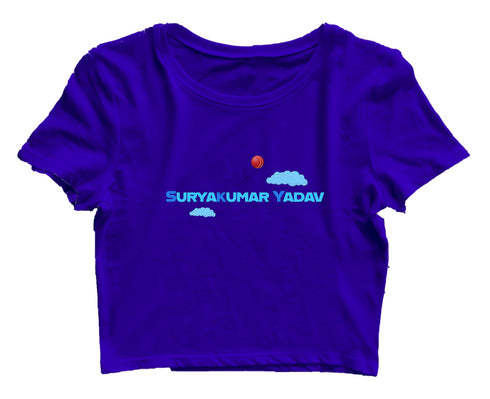 Quirkipedia Suryakumar Yadav SKY Cricket Womens Crop Tops