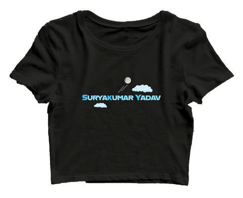 Quirkipedia Suryakumar Yadav SKY Cricket Womens Crop Tops
