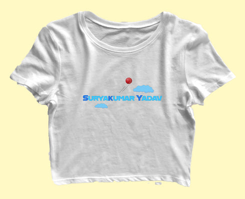 Quirkipedia Suryakumar Yadav SKY Cricket Womens Crop Tops