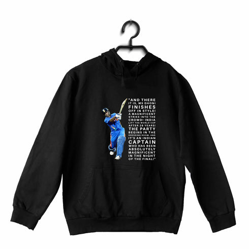Quirkipedia WC 2011 - India Last Ball Commentary Cricket Hooded SweatShirts