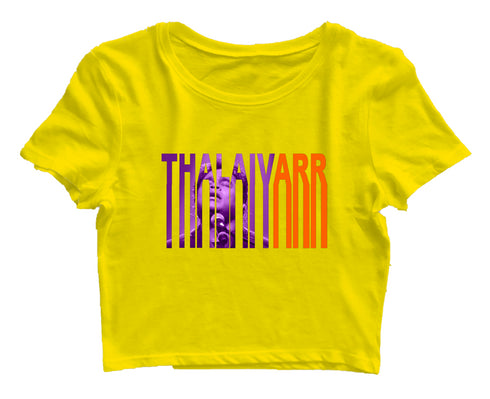 Quirkipedia ThalaivARR ARR ARR Womens Crop Tops