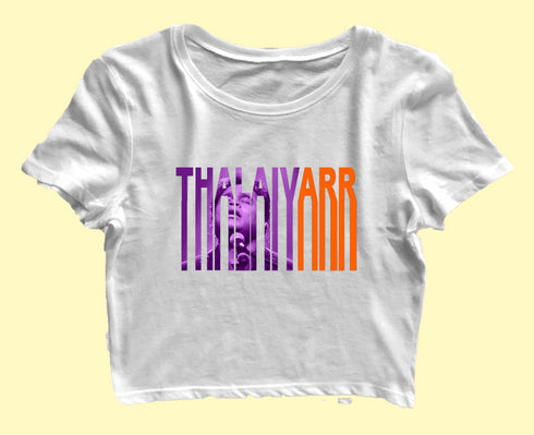 Quirkipedia ThalaivARR ARR ARR Womens Crop Tops