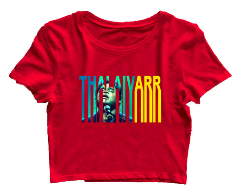 Quirkipedia ThalaivARR ARR ARR Womens Crop Tops
