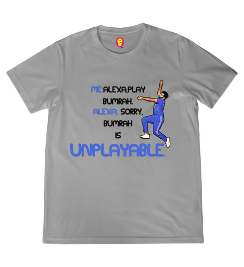 Quirkipedia Unplayable Bumrah Cricket Pop Culture Mens TShirts