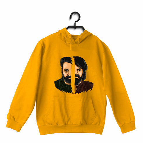 Mohanlal vs Mammootty - Face-Off Style Malayalam Movies Hooded SweatShirts