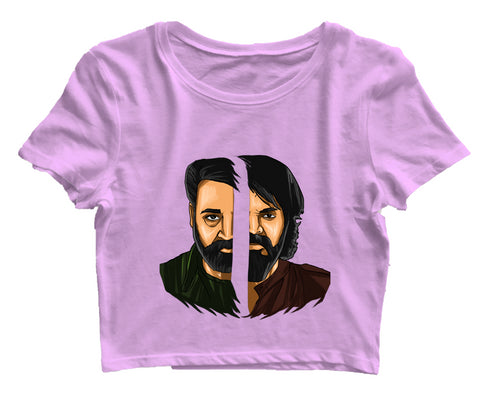 Mohanlal vs Mammootty - Face-Off Style Malayalam Movies Womens Crop Tops