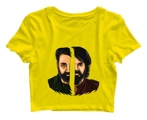 Mohanlal vs Mammootty - Face-Off Style Malayalam Movies Womens Crop Tops