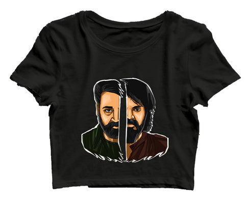 Mohanlal vs Mammootty - Face-Off Style Malayalam Movies Womens Crop Tops
