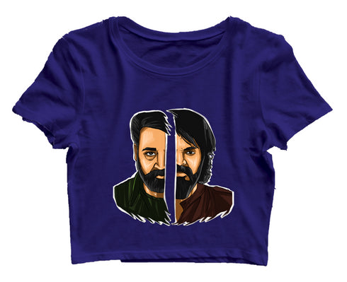 Mohanlal vs Mammootty - Face-Off Style Malayalam Movies Womens Crop Tops