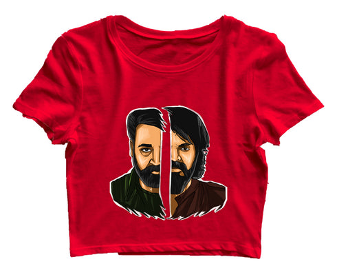 Mohanlal vs Mammootty - Face-Off Style Malayalam Movies Womens Crop Tops