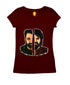Mohanlal vs Mammootty - Face-Off Style Malayalam Movies Womens Tshirts
