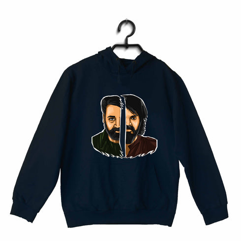 Mohanlal vs Mammootty - Face-Off Style Malayalam Movies Hooded SweatShirts