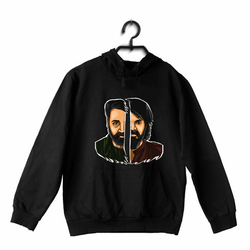 Mohanlal vs Mammootty - Face-Off Style Malayalam Movies Hooded SweatShirts