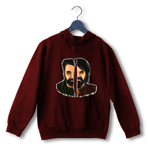 Mohanlal vs Mammootty - Face-Off Style Malayalam Movies Hooded SweatShirts