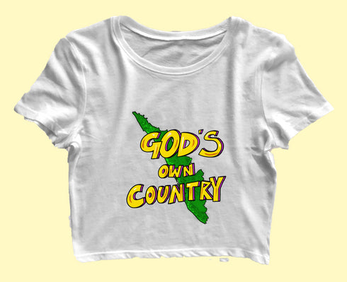Quirkipedia God's Own Country - Kerala Malayalam Kerala Womens Crop Tops