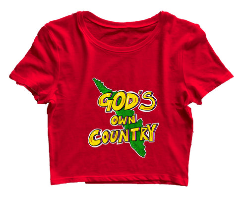 Quirkipedia God's Own Country - Kerala Malayalam Kerala Womens Crop Tops