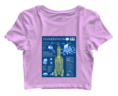 Chandrayaan 3 - ISRO Womens Crop Tops