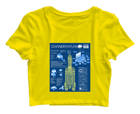 Chandrayaan 3 - ISRO Womens Crop Tops