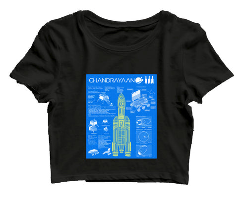Chandrayaan 3 - ISRO Womens Crop Tops