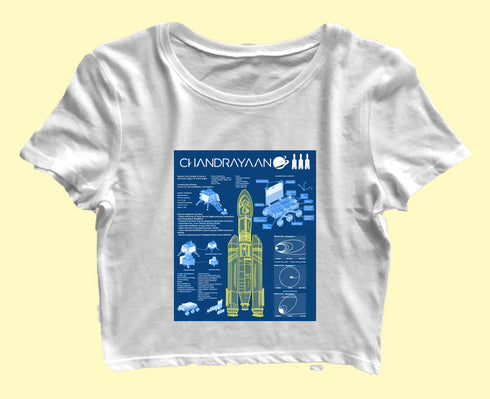 Chandrayaan 3 - ISRO Womens Crop Tops